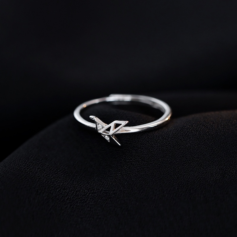 Nhẫn Mạ Bạc Hình Mặt Nạ Đính Đá Thanh Lịch Thời Trang Cho Nữ