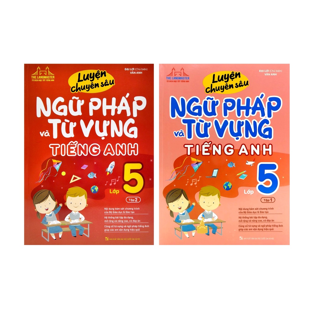 Sách - Luyện chuyên sâu ngữ pháp và từ vựng tiếng anh lớp 5 (trọn bộ 2 cuốn)