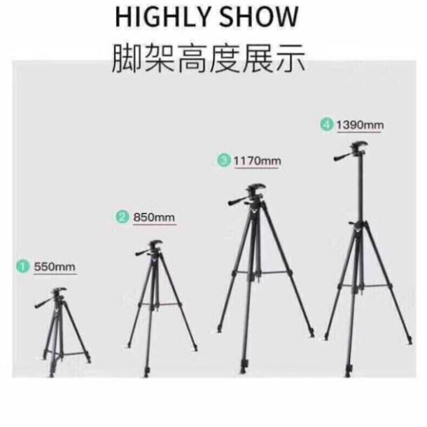 [SIÊU TO] Gậy Tripod, chân đỡ điện thoại máy ảnh YunFeng 3388