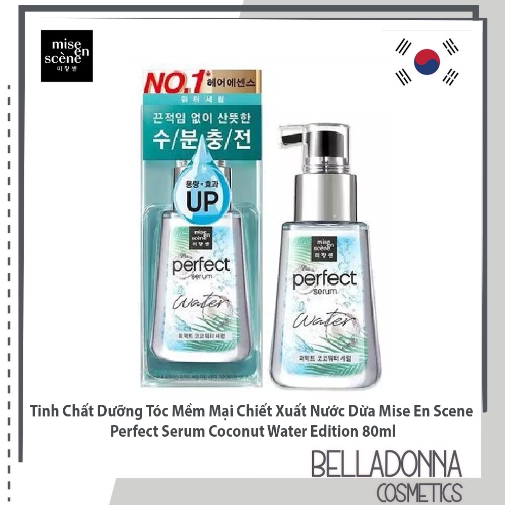 Tinh Chất Dưỡng Tóc Mềm Mại Chiết Xuất Nước Dừa Mise En Scene Perfect Serum Coconut Water Edition 80ml