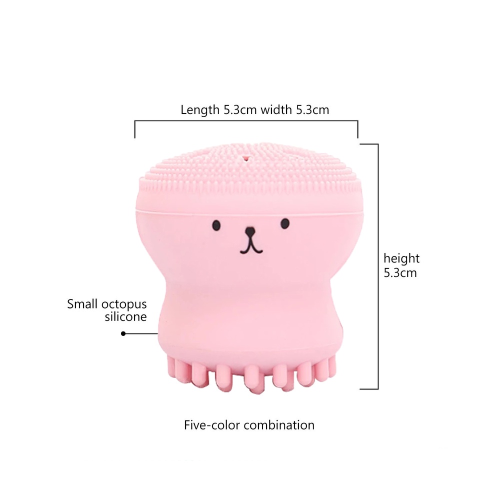 Cọ Rửa Mặt Bằng Silicone Hình Bạch Tuộc Giúp Tẩy Tế Bào Chết Hiệu Quả