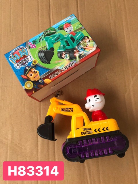 Đồ chơi xe múc cẩu pin có đèn và nhạc cho bé