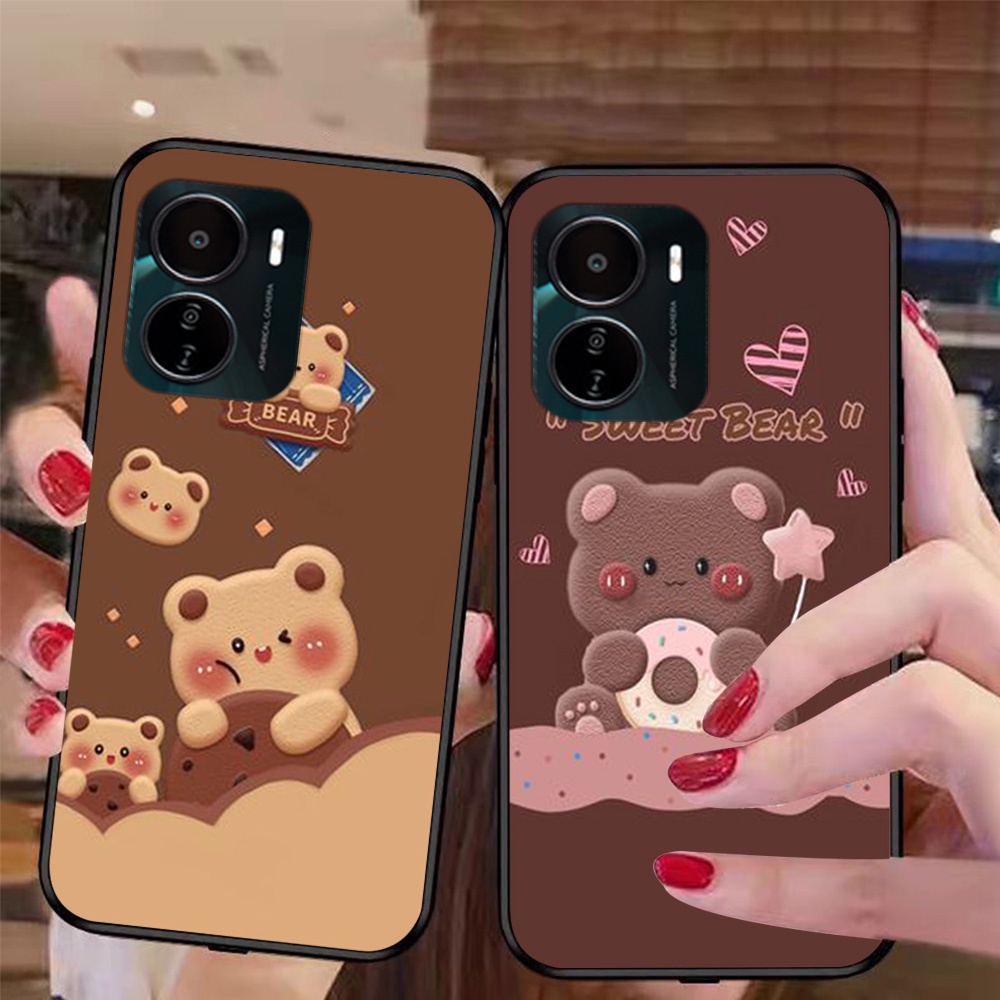Ốp lưng điện thoại vivo y16 in hình gấu nâu vô cùng đáng yêu