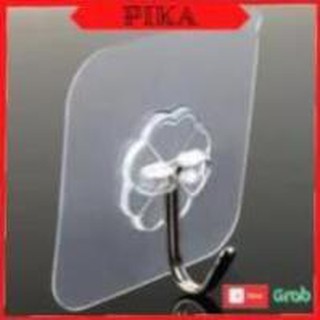 Móc dán tường siêu dính trong suốt chịu lực tốt treo tường chắc chắn 6x6 cm