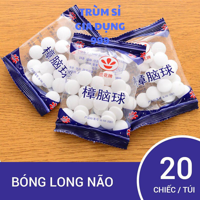 long não khử mùi bịch 20 viên giá rẻ, Long não băng phiến thơm khử mùi, đuổi gián, côn trùng, nấm mốc, khử mùi tollet