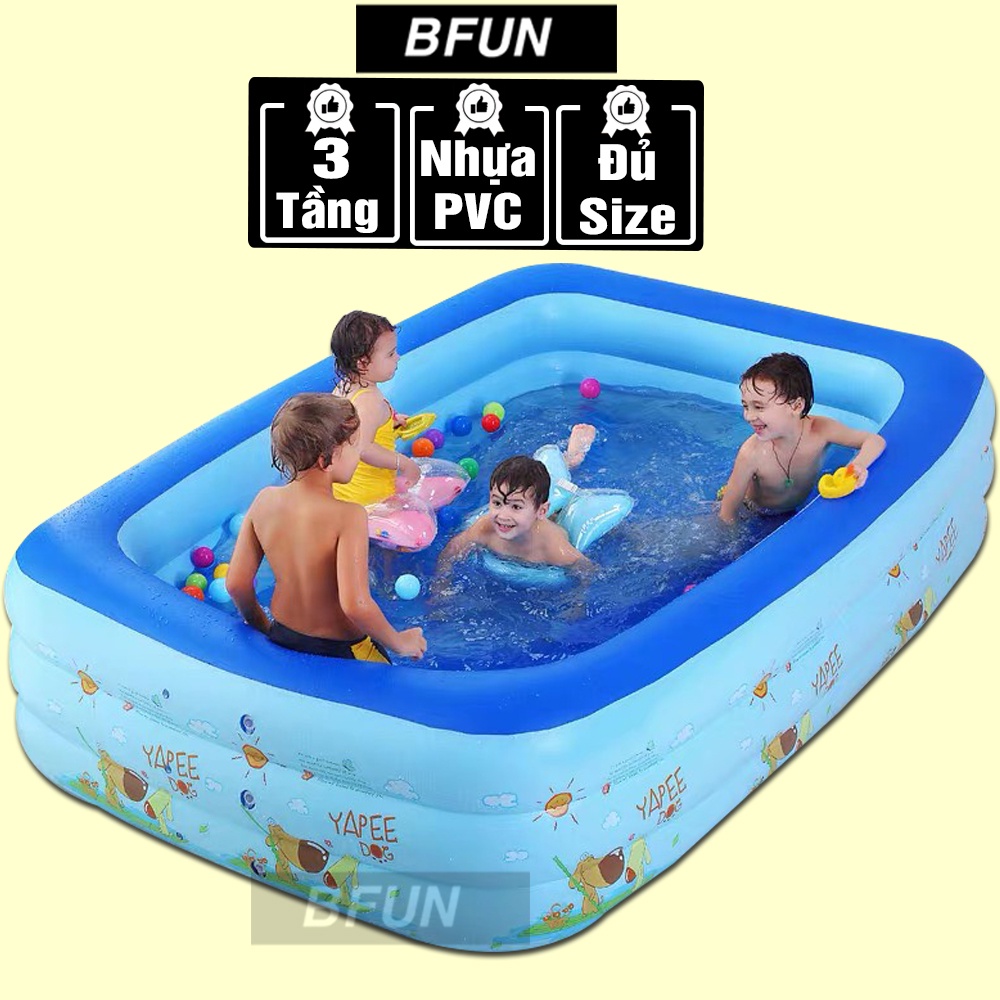 Bể Bơi Cho Bé 3 TẦNG Đủ SIZE 3M / 2M6 / 2M1 / 1M8 / 1M5 / 1M3 Khách Chọn - Hồ Bơi Trẻ Em , Hồ Bơi Cho Bé , Bể Bơi To Khổ