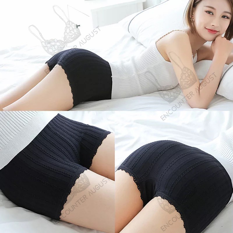 Quần Lót Boxer Vải Cotton Họa Tiết Hoa Anh Đào Dễ Thương Cho Nữ D001