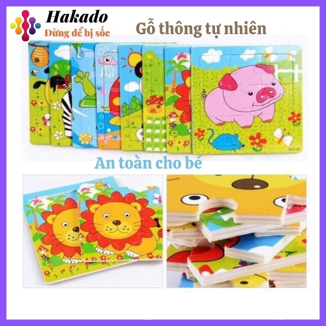 Combo 10 tấm ghép hình 9 chi tiết Puzzle