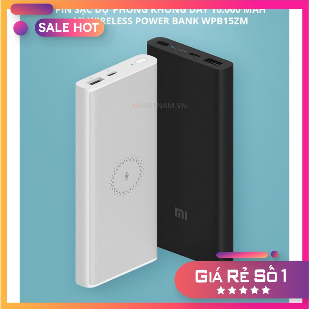 Sạc Dự Phòng Không Dây Xiaomi Polymer 10000mAh hàng cao cấp bảo hành lỗi 1 đôi 1