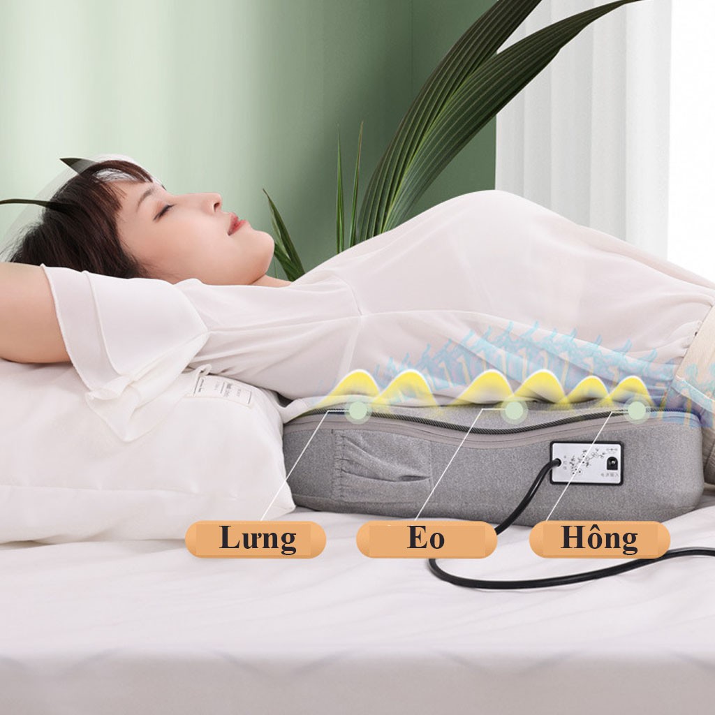 Gối Massage Hồng Ngoại cổ vai gáy tựa lưng đa năng VISPO - Bảo hành 12 tháng