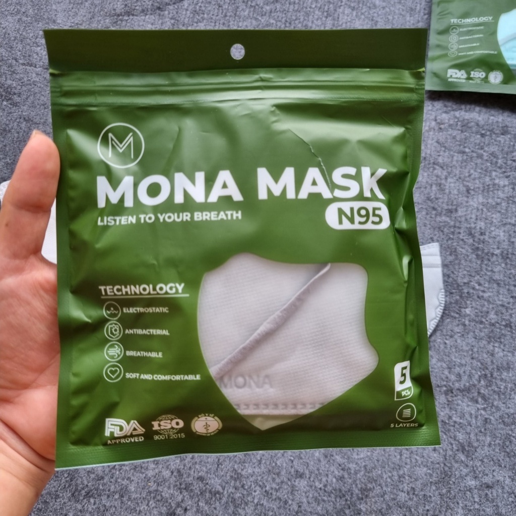 Combo 5 chiếc khẩu trang Mona N95 5 lớp