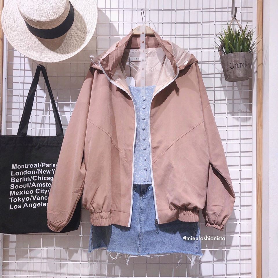 [ Miều ] Áo khoác kéo vải nhung Tina Jacket