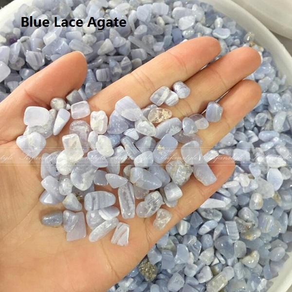 50g Đá Thạch Anh Xanh Trắng Tự Nhiên