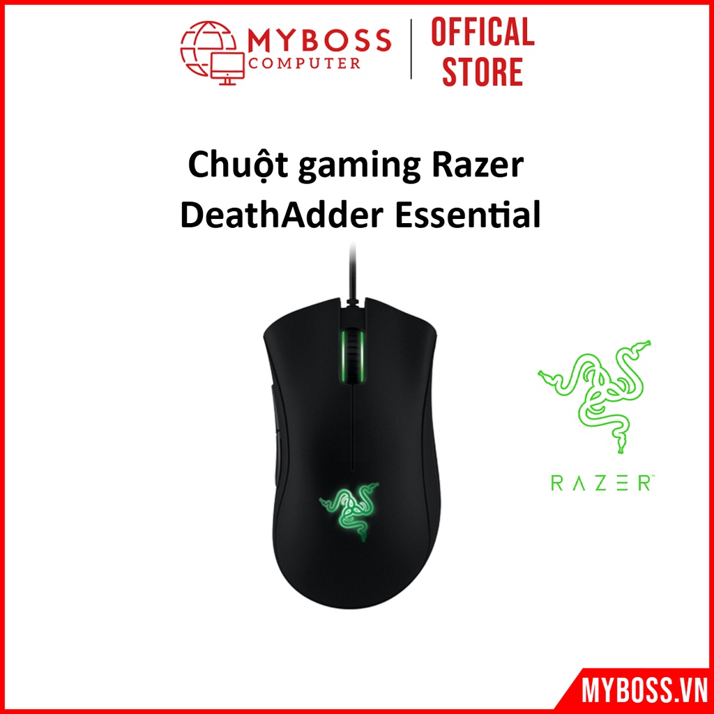 Chuột gaming có dây Razer DeathAdder Essential-Right-Handed Gaming bảo hành chính hãng 24 tháng