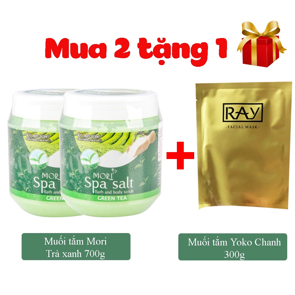 Muối tắm tẩy tế bào chết Spa Mori Trà xanh 700gr