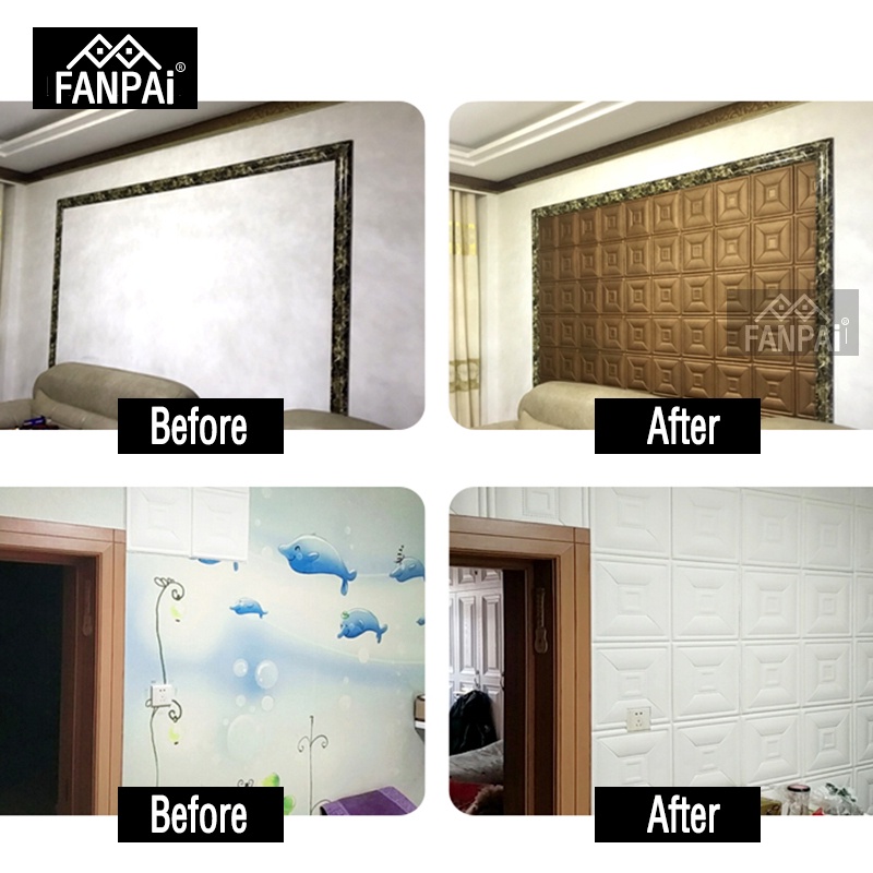 Miếng Dán Tường Bằng Xốp XPE 3D Tự Dính Chống Thấm Nước Trang Trí Phòng Ngủ Cho Bé DIY Mới