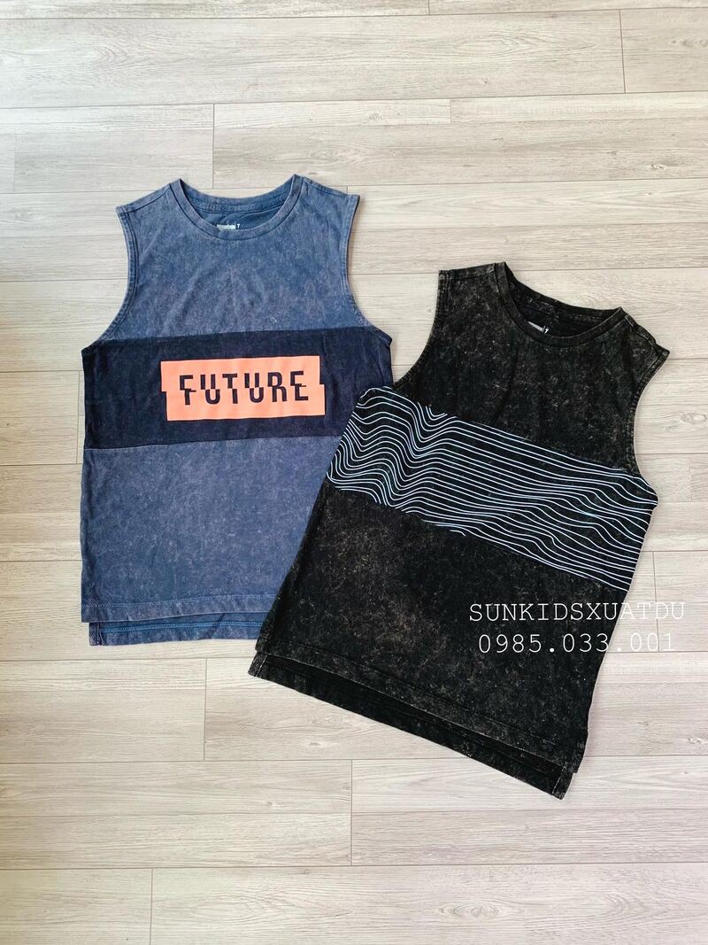 Áo ba lỗ An.ko Future bé trai màu loang