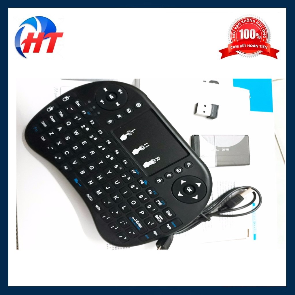 Bàn Phím Kiêm Chuột Không Dây Cho PC, Smart TV, Android TV - UKB500 không led
