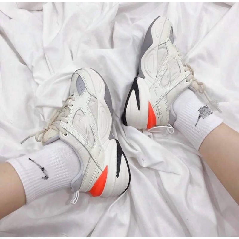 GIÀY THỂ THAO SNEAKER M2K GÓT ĐEN, M2K GÓT CAM ẢNH THẬT TỰ CHỤP SC 1:1 +FREESHIP
