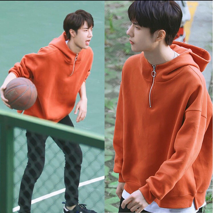 [ORDER] ÁO HOODIE NAM KÉO KHÓA CỔ KÈM MŨ TRÙM ĐẦU | BigBuy360 - bigbuy360.vn