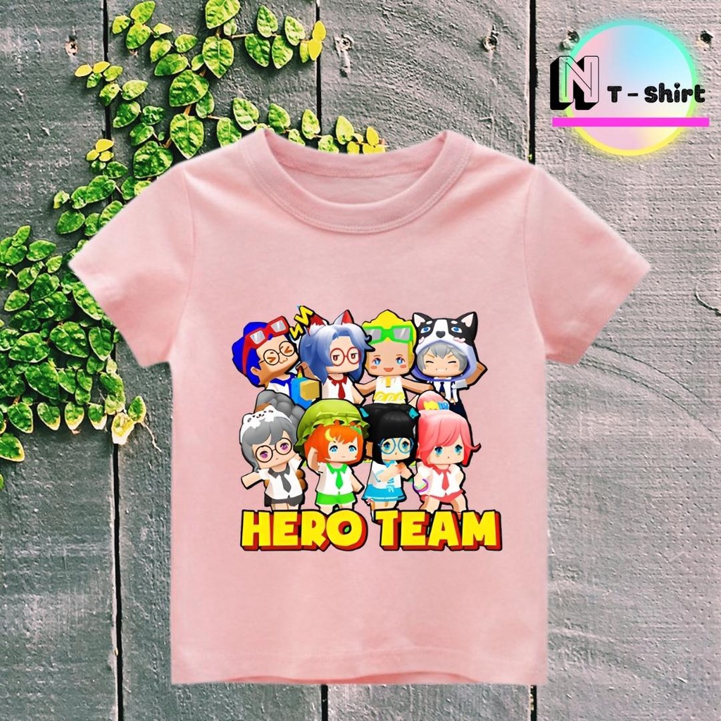 Áo phông trẻ em in hình 𝐇𝐄𝐑𝐎 𝐓𝐄𝐀𝐌, Áo cotton xuất xịn mặc thoải mái NTShirt