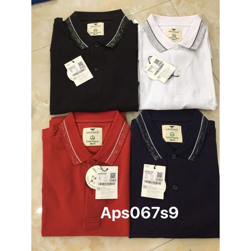Áo phông Polo ngắn tay nam Aristino 🌟 CHÍNH HÃNG – SALE 🌟 APS067S9 chất liệu cotton CVC, cao cấp, chuẩn hãng, slimfit