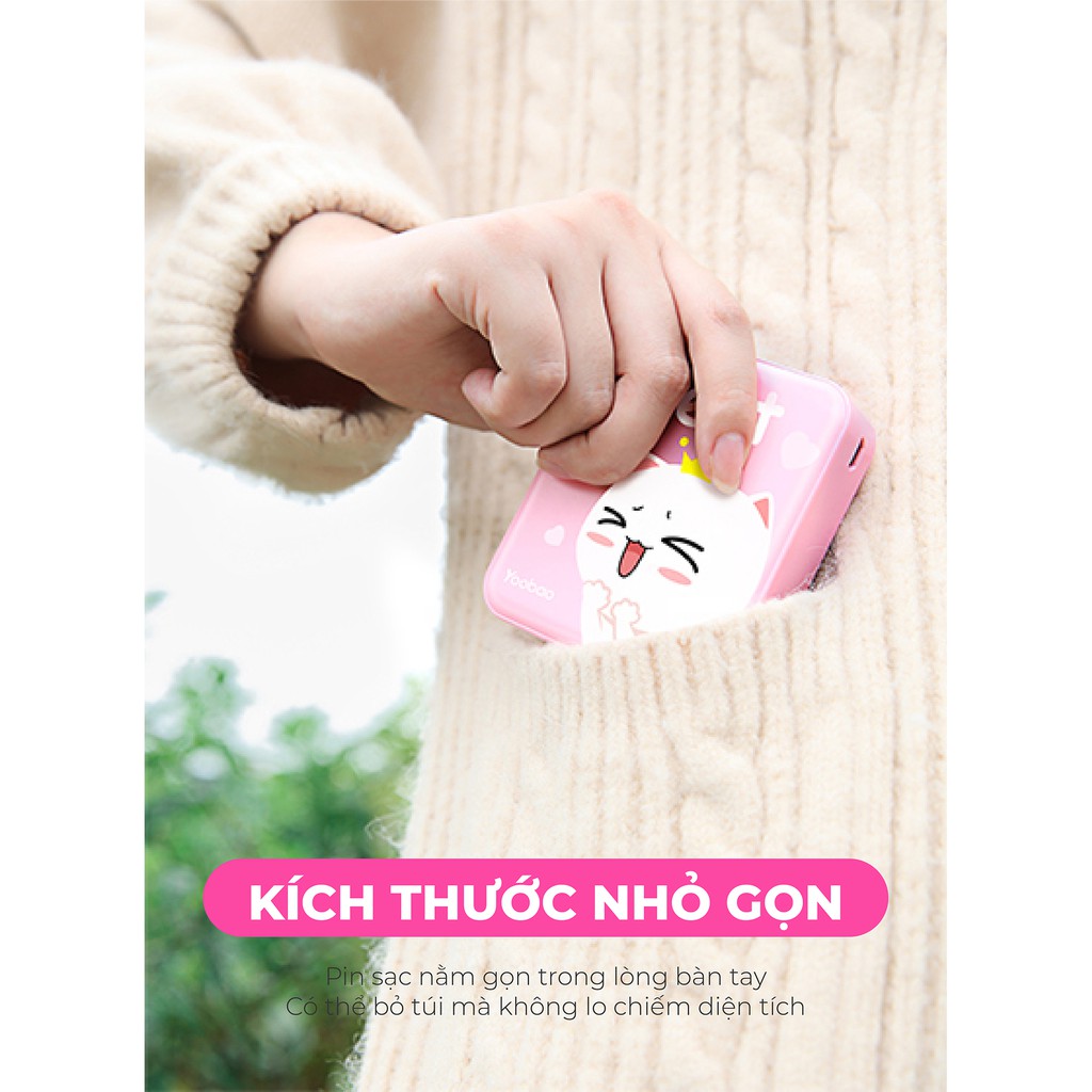 Sạc dự phòng YOOBAO YB-6024 10000mAh (KÈM TÚI) - Chính Hãng