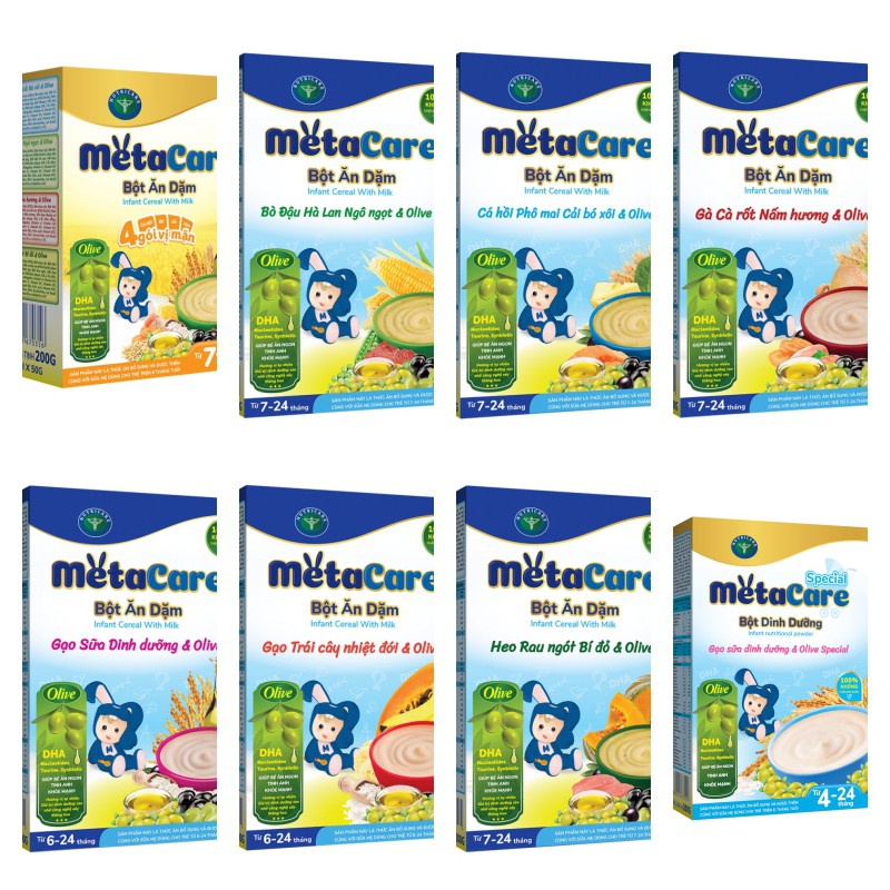 Bột ăn dặm cho bé Nutricare MetaCare 200g đủ vị Date mới nhất