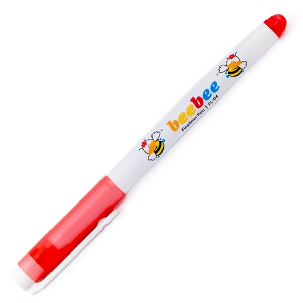 Bút lông kim Beebee Thiên Long FL-04. Bút dạ có 4 màu xanh/đỏ/tím/đen.cho trẻ dưới 14t