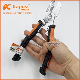 Kìm cắt đa năng Nhật Bản chính hãng Kapusi 7.8 inch 185mm thép CR-V trắng loại xịn mẫu mới, chuyên cắt tuốt uốn dây
