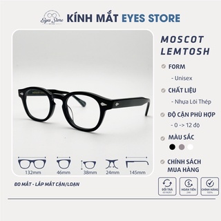 Gọng kính cận nam nữ moscot lemtosh - nhựa lõi thép