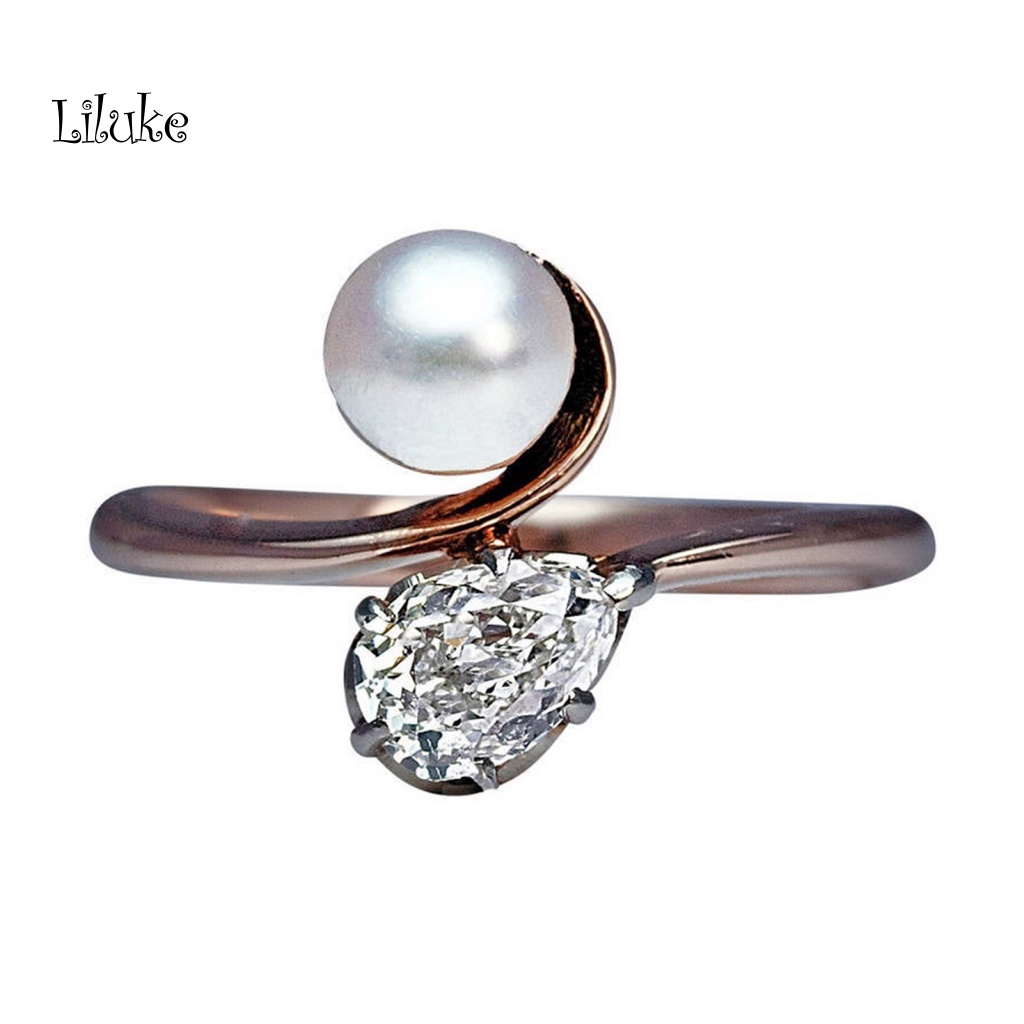 Nhẫn Hợp Kim Đính Đá Zircon Sang Trọng Cho Nữ