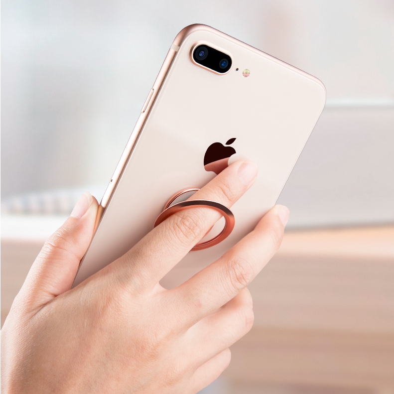 Nhẫn giữ có đế kim loại tiện dụng dành cho điện thoại thông minh for  iPhone Huawei Vivo Oppo Xiaomi Samsung