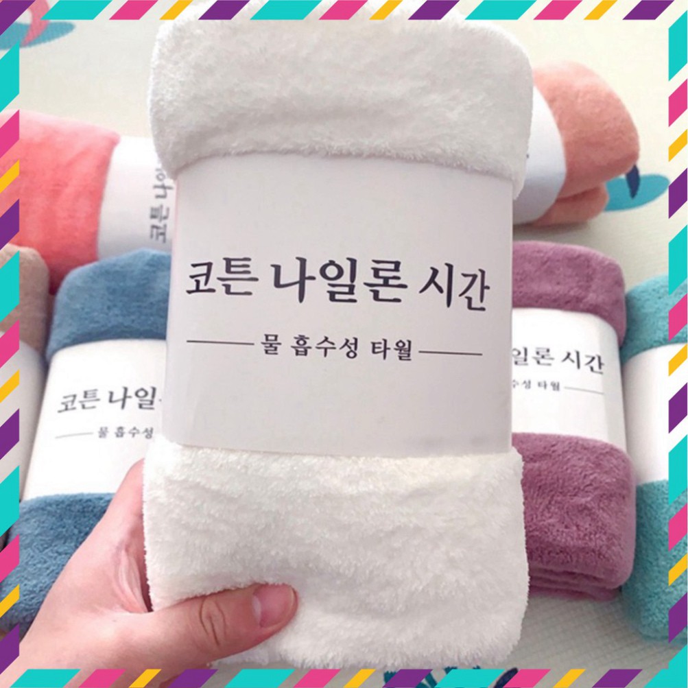 (trangsi) Khăn Tắm Hàn Quốc Siêu Mịn Siêu Thấm Nước Cao Cấp Size Lớn 70x140cm Loại Đẹp (hàng chuẩn)