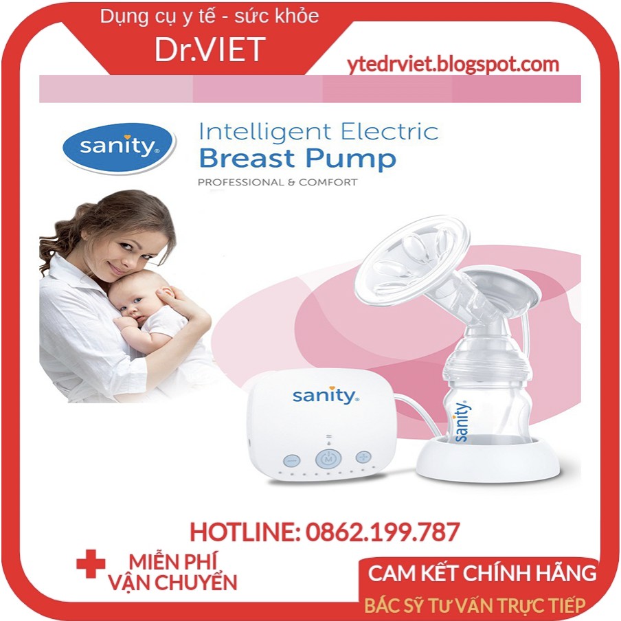 Máy hút sữa điện đơn Sanity AP-154AE chính hãng, xuất xứ Đức - Kiểu dáng nhỏ gọn, dễ dàng sử dụng mọi lúc mọi nơi