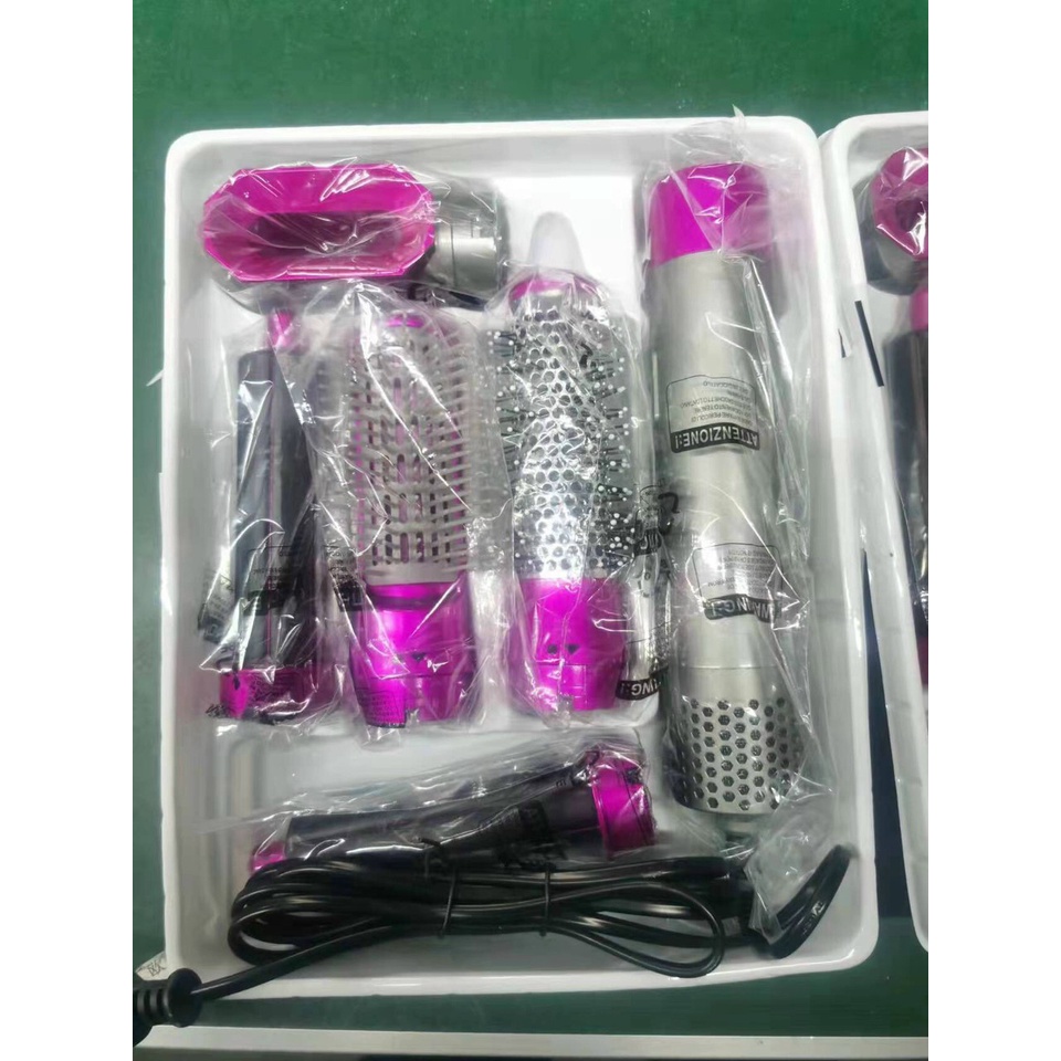 Máy Sấy Và Tạo Kiểu Tóc Tự Động Uốn, Duỗi, Làm Phồng Kiêm Lược Điện Đa Chức Năng 5 in 1 Tiện Lợi