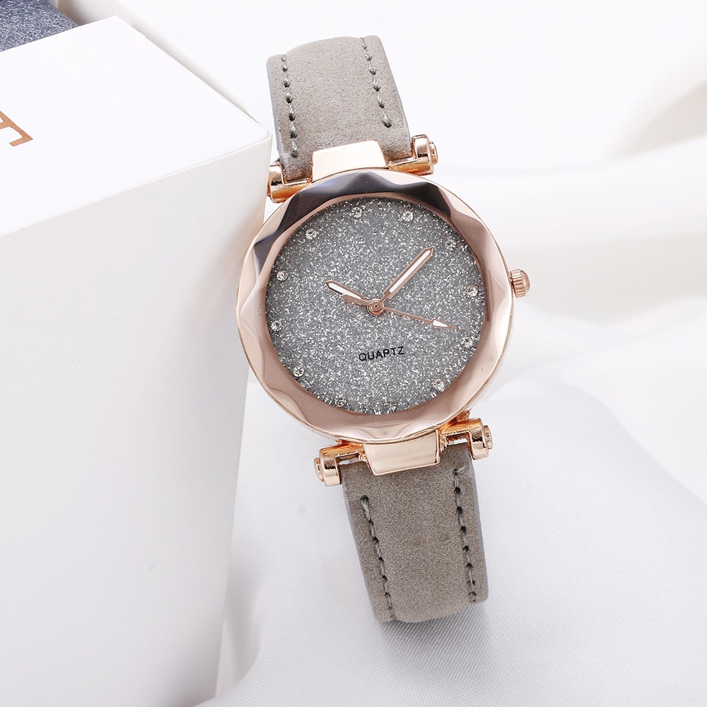 Đồng hồ nữ dây da lộn DZINER chính hãng thời trang mặt tròn ND11 LINDO
