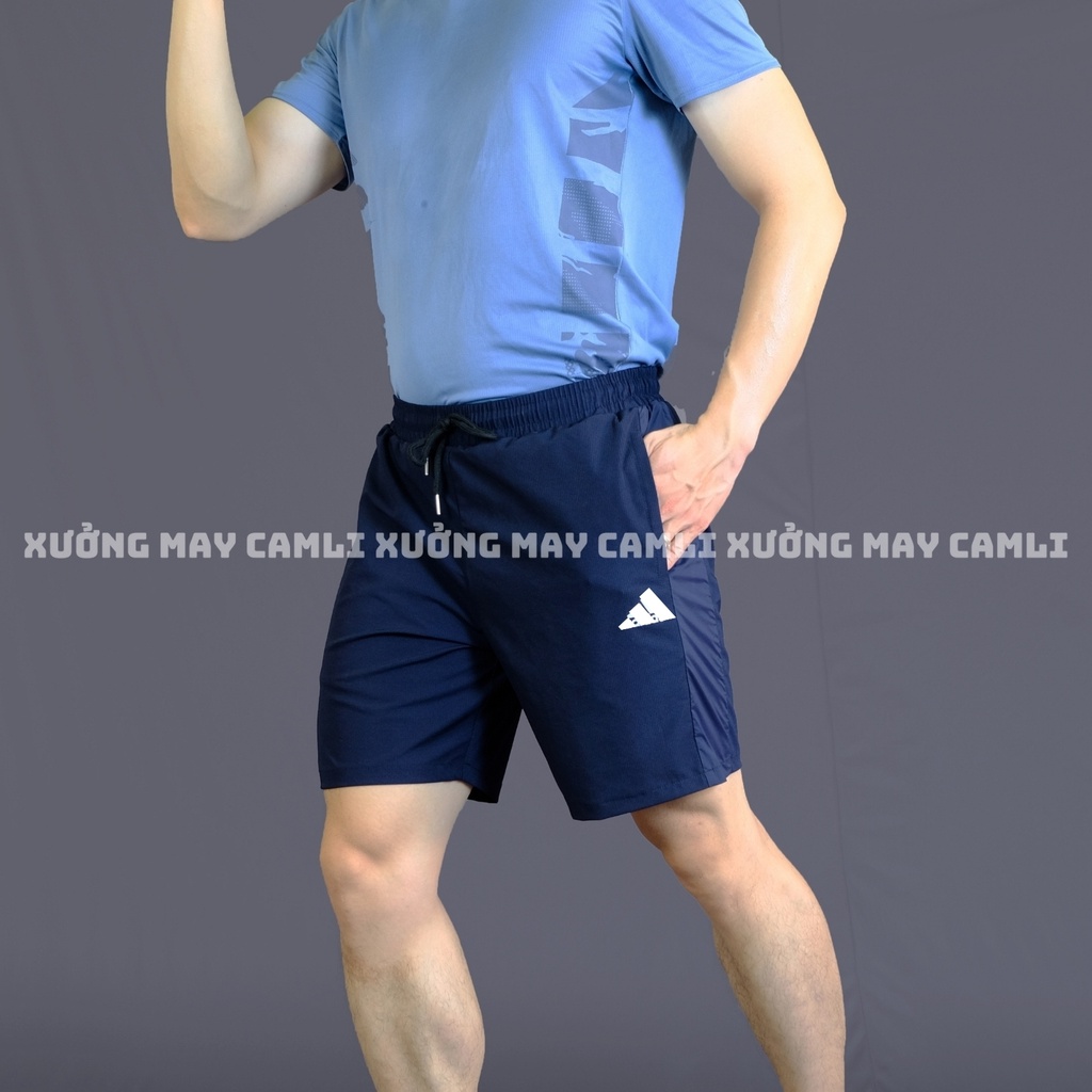 Quần short thể thao xuất dư, full tag, mác, vài Hàn Quốc, co giãn, thoải mái vận động