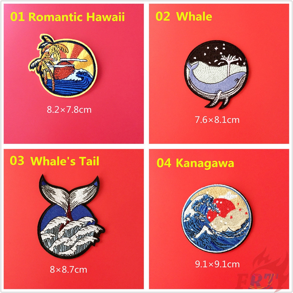 Miếng Vá Quần Áo Hình Cá Voi Phong Cách Hawaii Đáng Yêu
