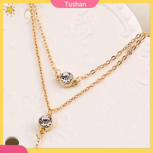 Vòng cổ nữ nhiều lớp đính ngọc trai giả sang trọng