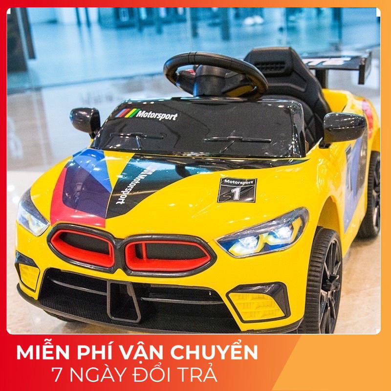 Xe Ôtô điện trẻ em 808 kiểu dáng BMW bé tự lái có điều khiển từ xa , lỗi 1 đổi 1D