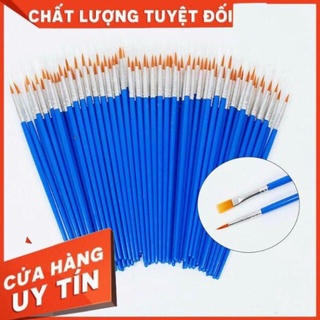 Bộ 10 bút lông cọ vẽ cọ tỉa / cọ bẹt cán nhựa