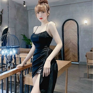 Váy 2 dây nhún bèo vạt