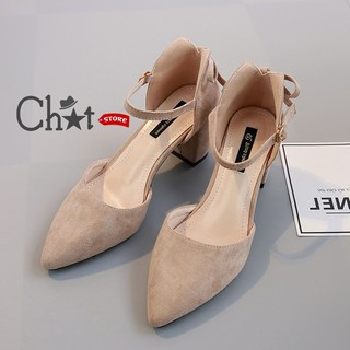 Giày Sandal Cao Gót Nữ Bít Mũi