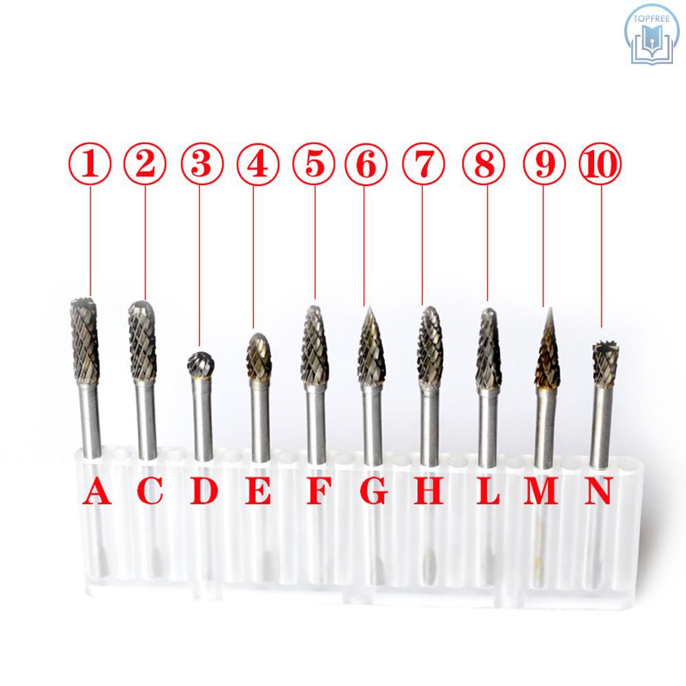 Set 10 Mũi Khoan Thép Vonfram 0.12x0.44inch