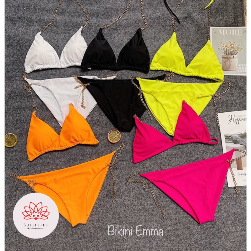 [Có sẵn - Ảnh thật] Bikini tam giác phối dây xích sexy