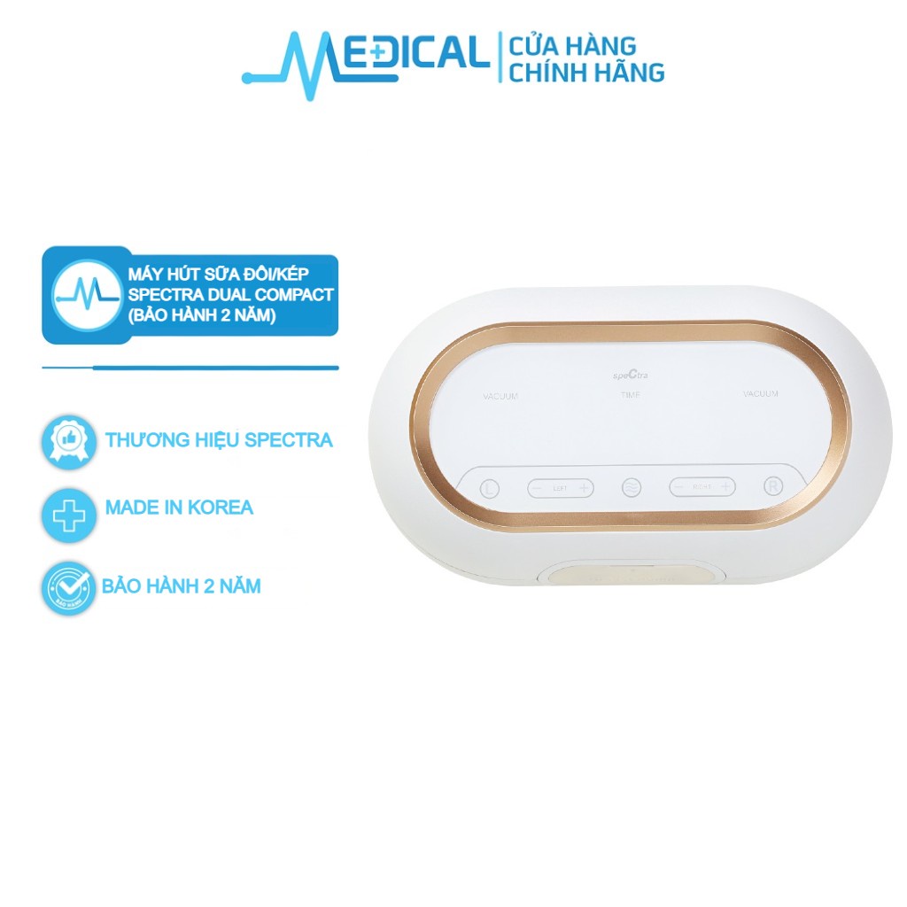 Máy hút sữa điện đôi kép cao cấp SPECTRA Dual Compact  pin sạc giúp tối ưu việc hút sữa - MEDICAL