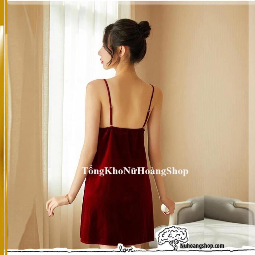 [ Chất Đẹp - Form Chuẩn]🌹HOT 2021 🌹 váy ngủ nhung đẹp -đầm ngủ gợi cảm cao cấp B1029