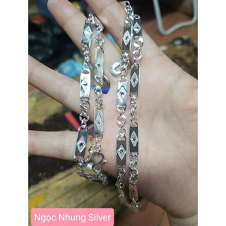 Dây chuyền bạc ta thẻ khắc ngôi sao-M46