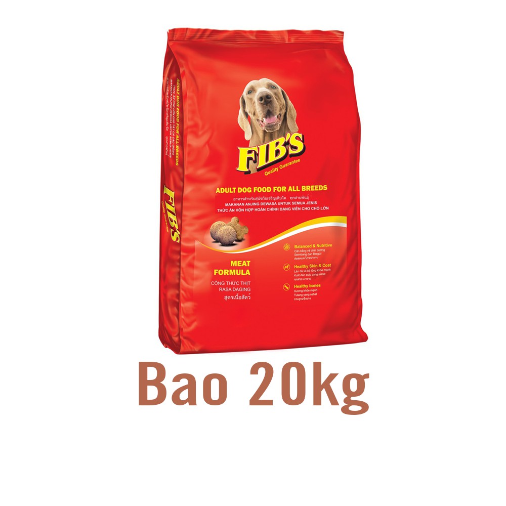 (Bao 20kg) 2 loại APro & FIB's Thức ăn cho chó dạng hạt cho MỌI LOẠI chó (chó lớn trên 10kg) fib